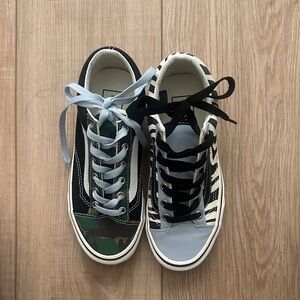 Vans Camouflage and Zebra Print Sneakers